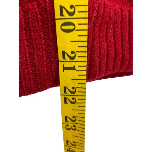 Vintage 90s Talbots Womens 100% Boiled Wool Full Zip Mock Neck Red Vest Size L - Picture 6 of 6